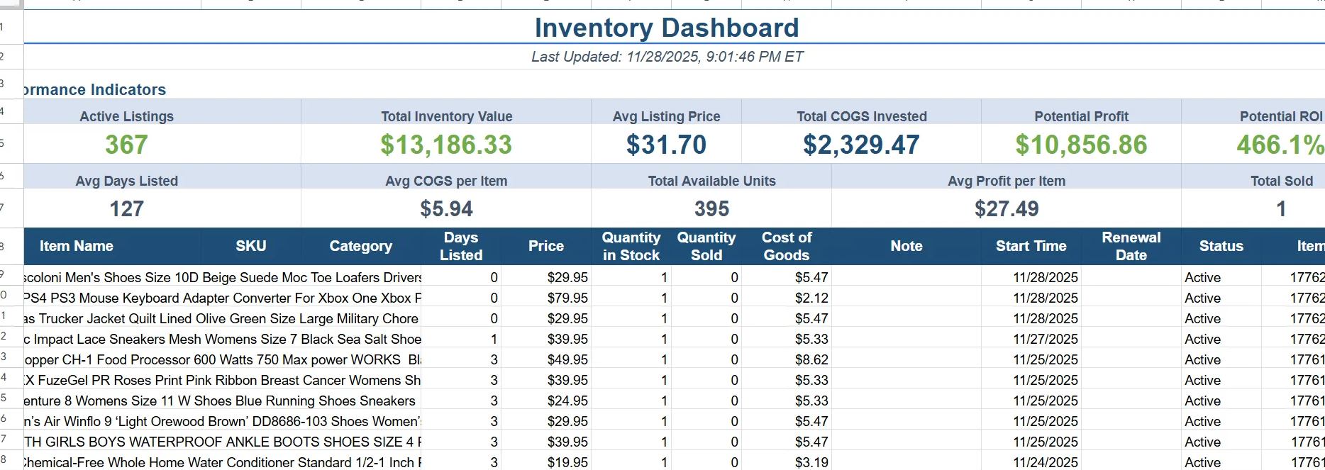 Autotabit Inventory Tracker